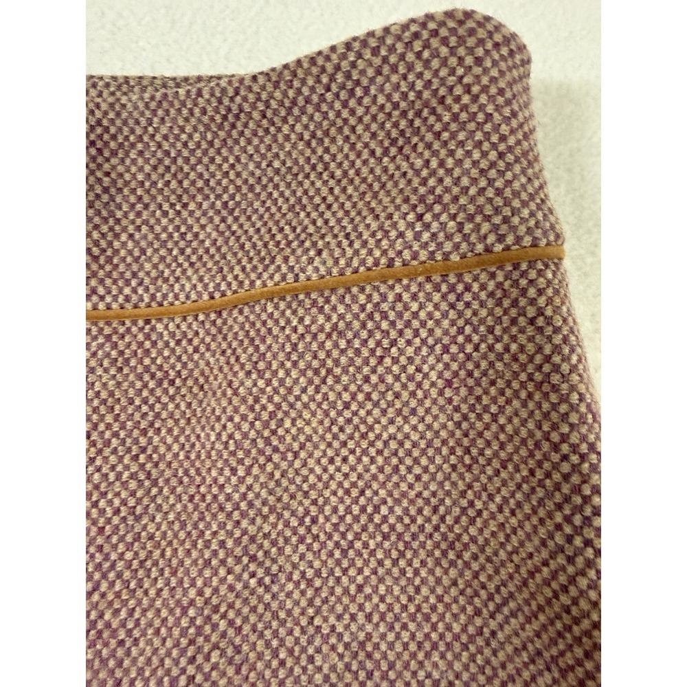 Vintage Skirt Tweed Wool Cashmere Classic Old Money 80s Academia Sz 6 Pink Mauve - Picture 6 of 12